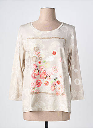 Tricou mâneci 3/4 mâneci 3/4 bej THOMAS RABE femeie
