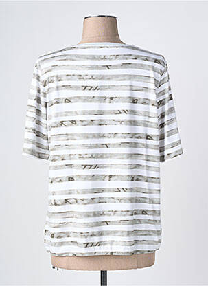 Tricou serigrafie cu strasuri mâneci scurte gri RABE femeie