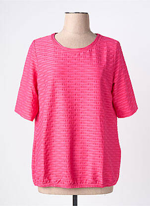 Tricou elasticitate mâneci scurte roz RABE femeie