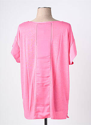 Tricou guler rotund mâneci scurte roz OLSEN femeie