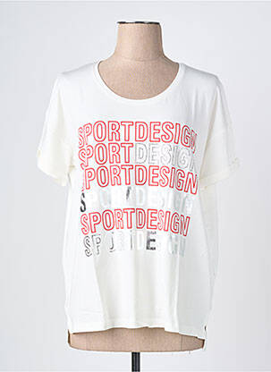 Tricou croială dreaptă mâneci scurte bej TUZZI femeie