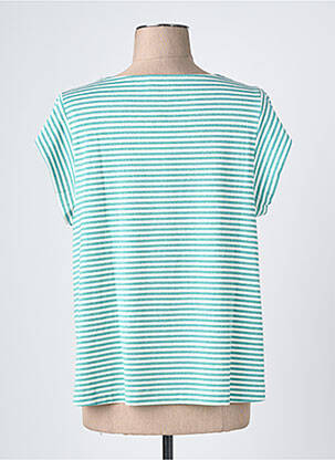 Tricou croială dreaptă mâneci scurte verde GUITARE femeie