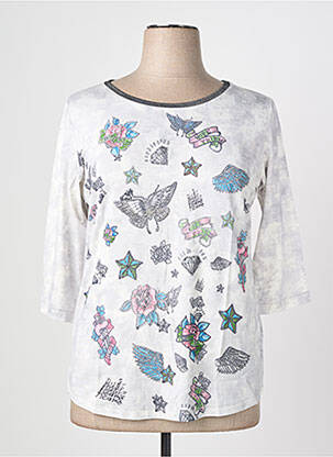 Tricou mâneci 3/4 mâneci 3/4 gri THOMAS RABE femeie