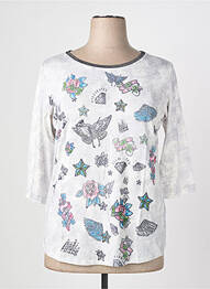 Tricou serigrafie mâneci 3/4 gri THOMAS RABE femeie