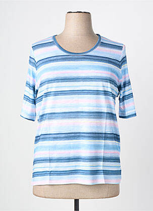 Tricou elasticitate mâneci scurte albastru THOMAS RABE femeie