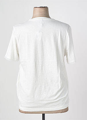 Tricou guler în v mâneci scurte alb OLSEN femeie