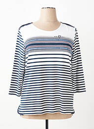 Tricou elasticitate mâneci 3/4 alb RABE femeie