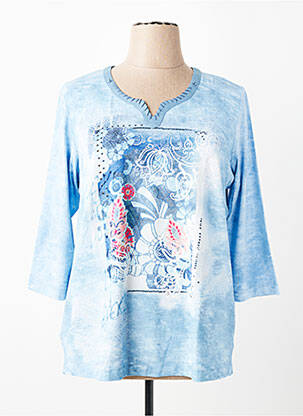 Tricou mâneci 3/4 mâneci 3/4 albastru RABE femeie