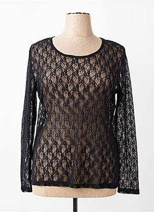 Top croială cambrată mâneci lungi negru KATMAI femeie