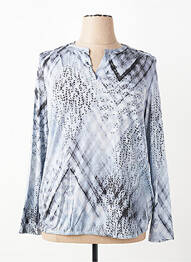 Tricou imprimeu fantezie mâneci lungi albastru OLSEN femeie