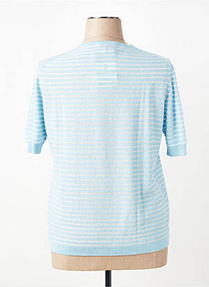 Tricou croială dreaptă mâneci scurte albastru EDWIGE femeie