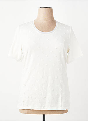 Tricou croială dreaptă mâneci scurte alb OLSEN femeie