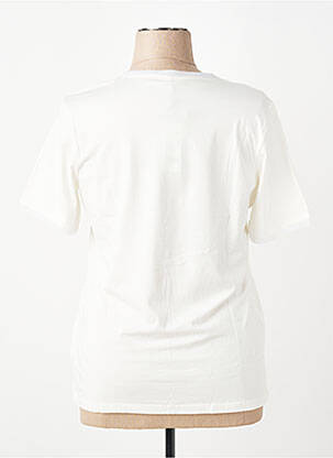 Tricou croială dreaptă mâneci scurte alb OLSEN femeie