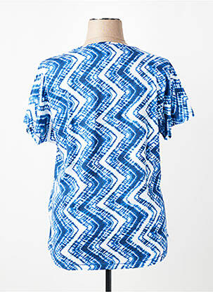 Tricou imprimeu fantezie mâneci scurte albastru OLSEN femeie
