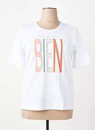 Tricou croială dreaptă mâneci scurte alb RABE femeie