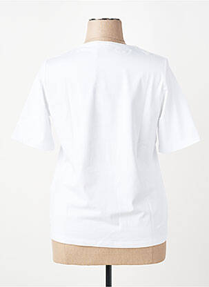 Tricou serigrafie flockată mâneci scurte alb RABE femeie