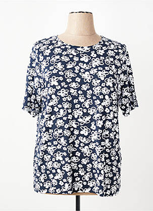 Tricou imprimeu fantezie mâneci scurte albastru RABE femeie