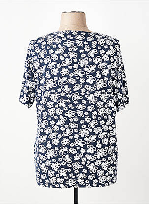 Tricou imprimeu fantezie mâneci scurte albastru RABE femeie