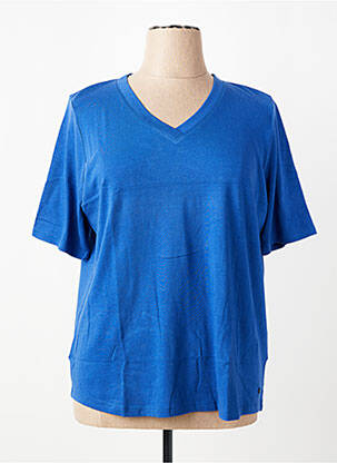 Tricou croială dreaptă mâneci scurte albastru OLSEN femeie