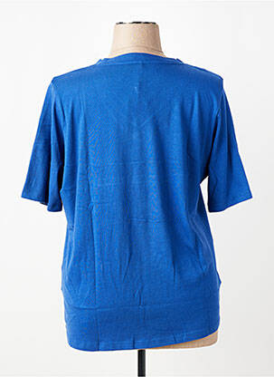 Tricou croială dreaptă mâneci scurte albastru OLSEN femeie