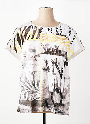 Tricou imprimeu fantezie mâneci scurte alb OLSEN femeie