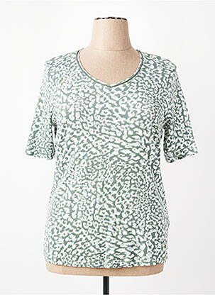 Tricou imprimeu fantezie mâneci scurte verde OLSEN femeie