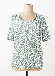 Tricou imprimeu fantezie mâneci scurte verde OLSEN femeie