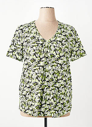 Tricou imprimeu fantezie mâneci scurte verde OLSEN femeie