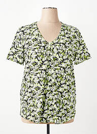 Tricou imprimeu fantezie mâneci scurte verde OLSEN femeie