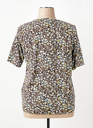 Tricou imprimeu fantezie mâneci scurte maro RABE femeie