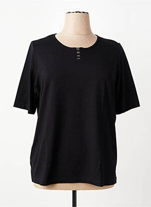 Tricou croială dreaptă mâneci scurte negru RABE femeie