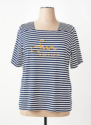 Tricou croială dreaptă mâneci scurte albastru RABE femeie