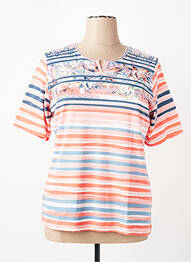 Tricou croială cambrată mâneci scurte portocaliu RABE femeie