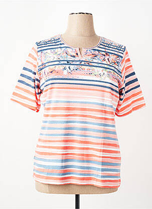 Tricou croială cambrată mâneci scurte portocaliu RABE femeie