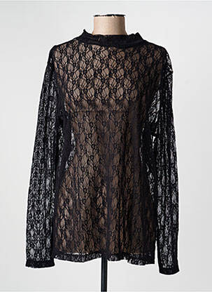 Top guler rotund mâneci lungi negru KATMAI femeie