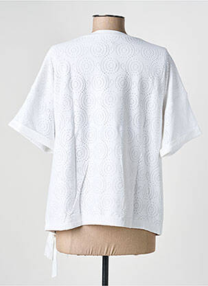 Tricou croială dreaptă mâneci scurte alb FRANK WALDER femeie