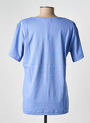 Tricou serigrafie flockată mâneci scurte albastru ARMOR LUX femeie