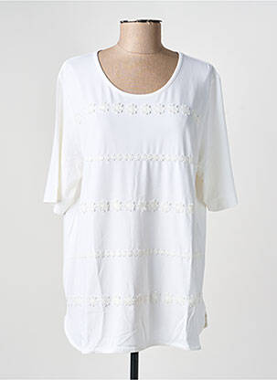 Tricou croială dreaptă mâneci scurte alb RABE femeie