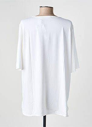 Tricou croială dreaptă mâneci scurte alb RABE femeie