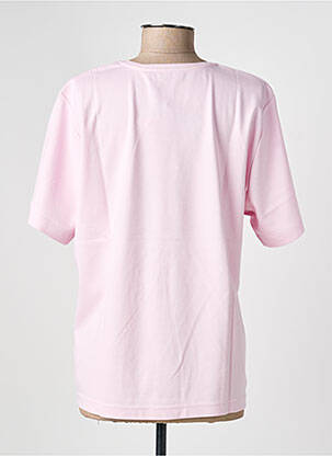 Tricou croială dreaptă mâneci scurte roz RABE femeie
