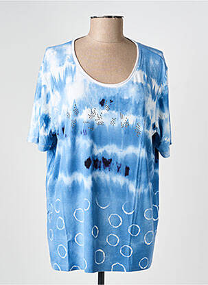 Tricou imprimeu fantezie mâneci scurte albastru RABE femeie