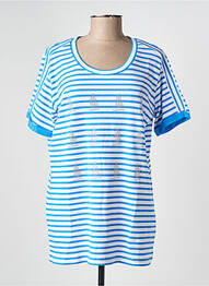 Tricou croială dreaptă mâneci scurte albastru RABE femeie
