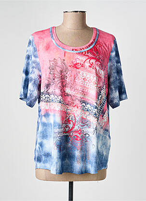 Tricou imprimeu fantezie mâneci scurte albastru RABE femeie