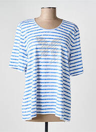 Tricou croială dreaptă mâneci scurte albastru RABE femeie