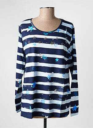 Tricou mâneci lungi mâneci lungi albastru RABE femeie