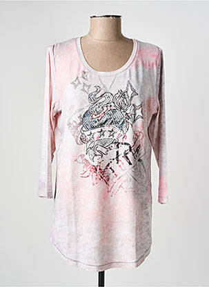 Tricou mâneci 3/4 mâneci 3/4 roz RABE femeie