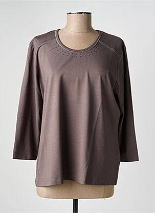 Tricou mâneci 3/4 mâneci 3/4 maro RABE femeie