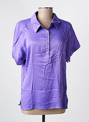 Polo croială dreaptă mâneci scurte violet COUTURIST femeie