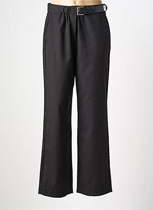 Pantalon drept închidere cu fermoar sub clapetă cu nasturi negru ONLY femeie