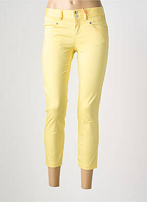 Pantalon trei sferturi buzunare galben STREET ONE femeie